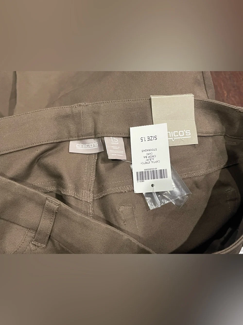 Chicos Capital Stretch Alberta Cropped Pant Cairo Size 10 (1.5) NEW